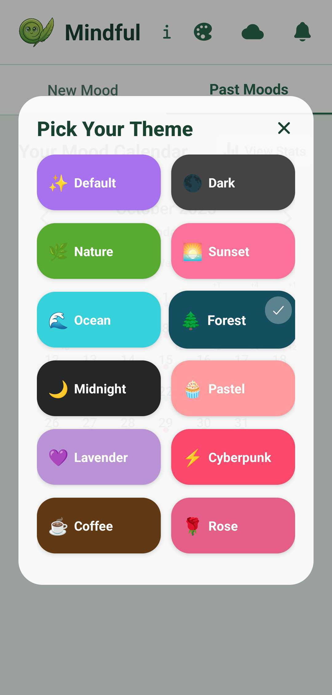 Theme Selection Screen